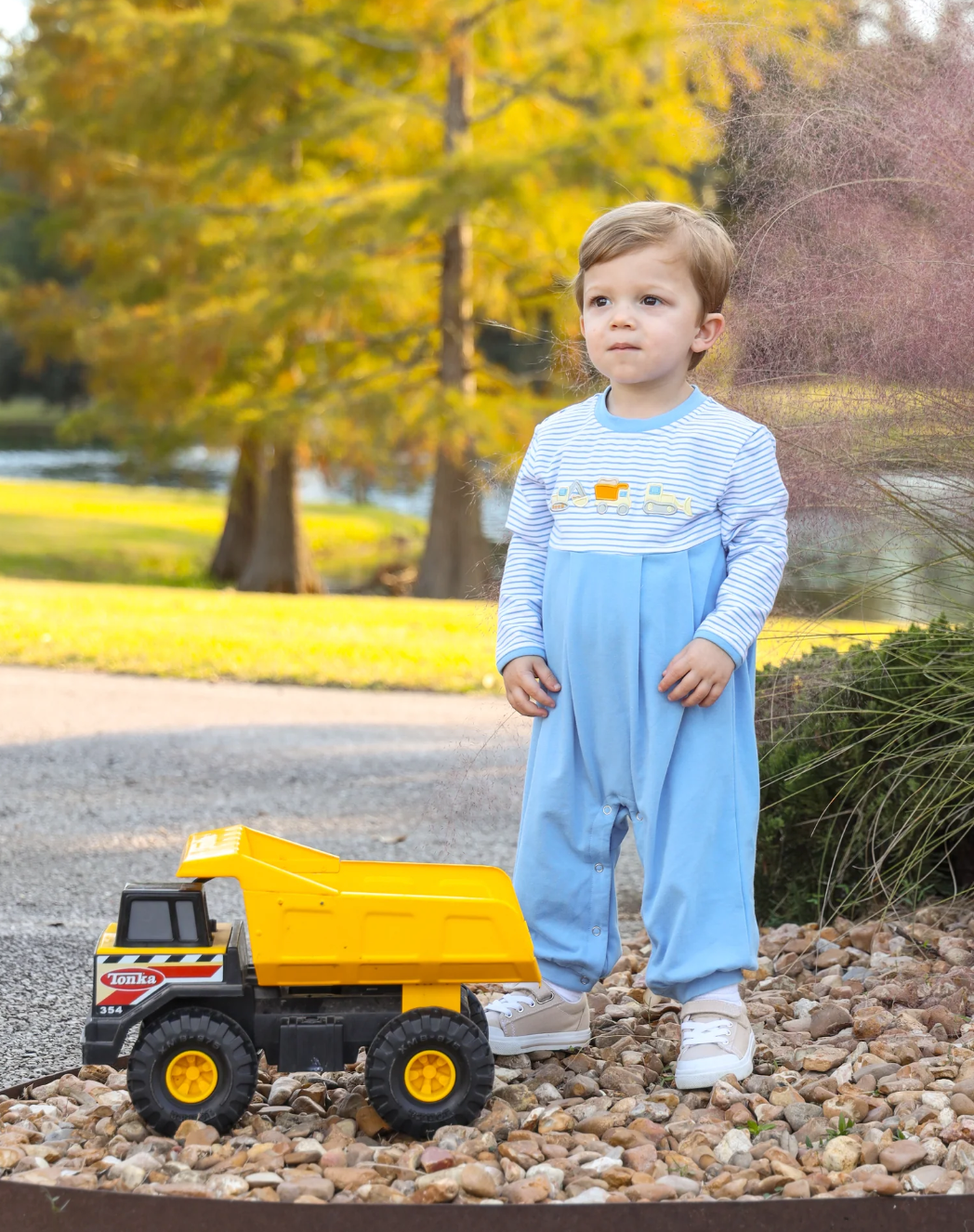 Construction Trucks Romper