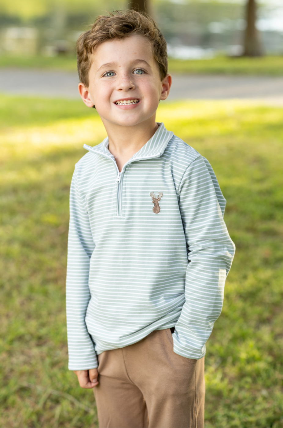 Deer Quarter Zip Pullover