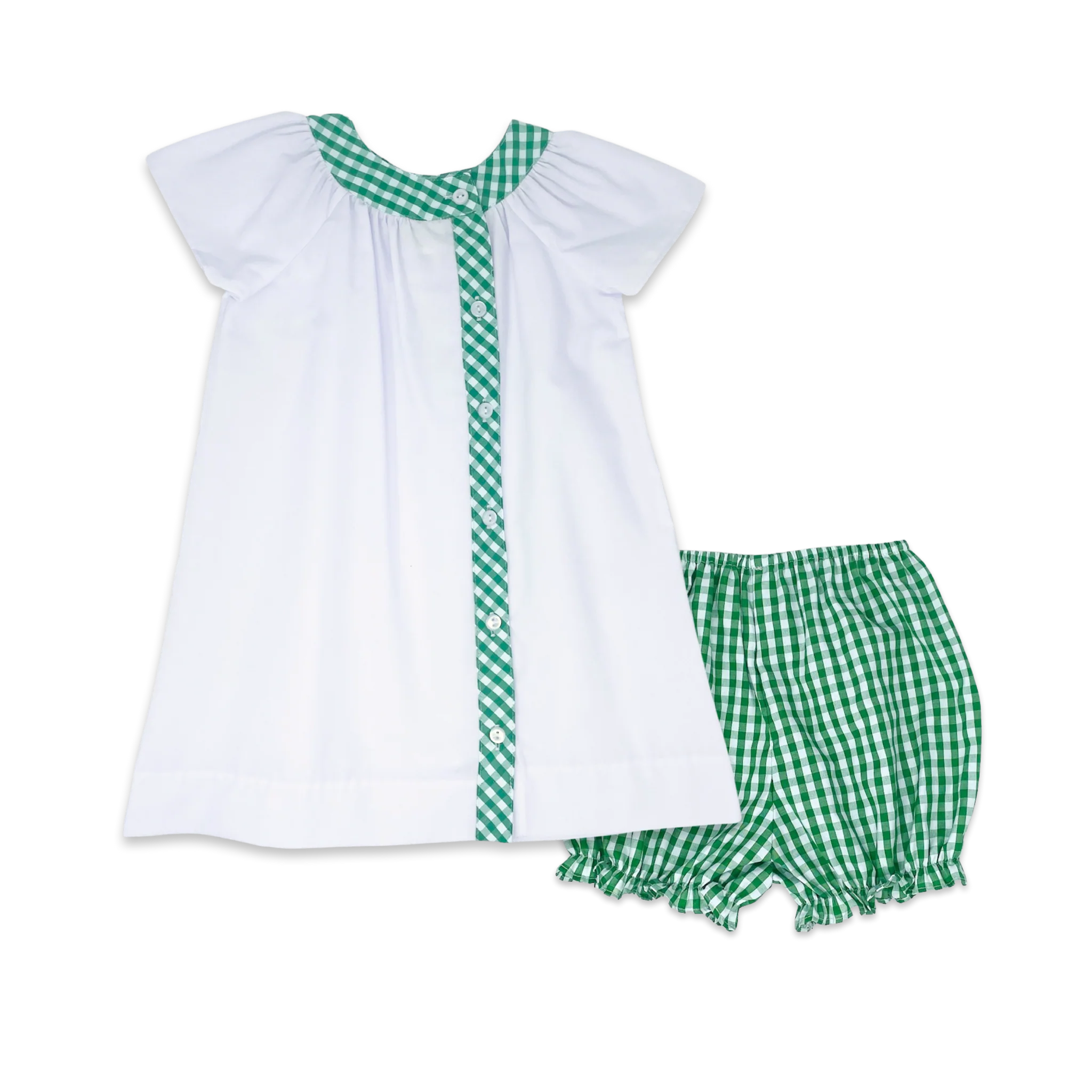 Blair Bloomer Set Green Check The Byrd's Nest Children's Boutique