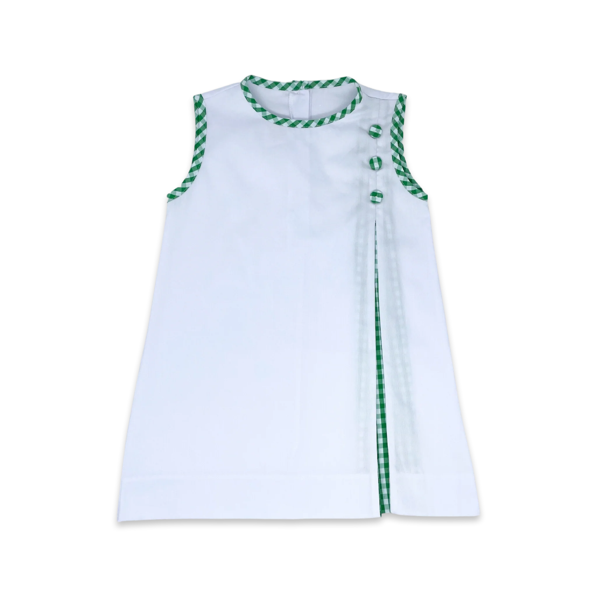 Phoebe Dress Green Check The Byrd's Nest Children's Boutique