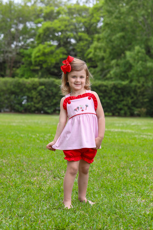 Mouse Embroidery Bloomer Set