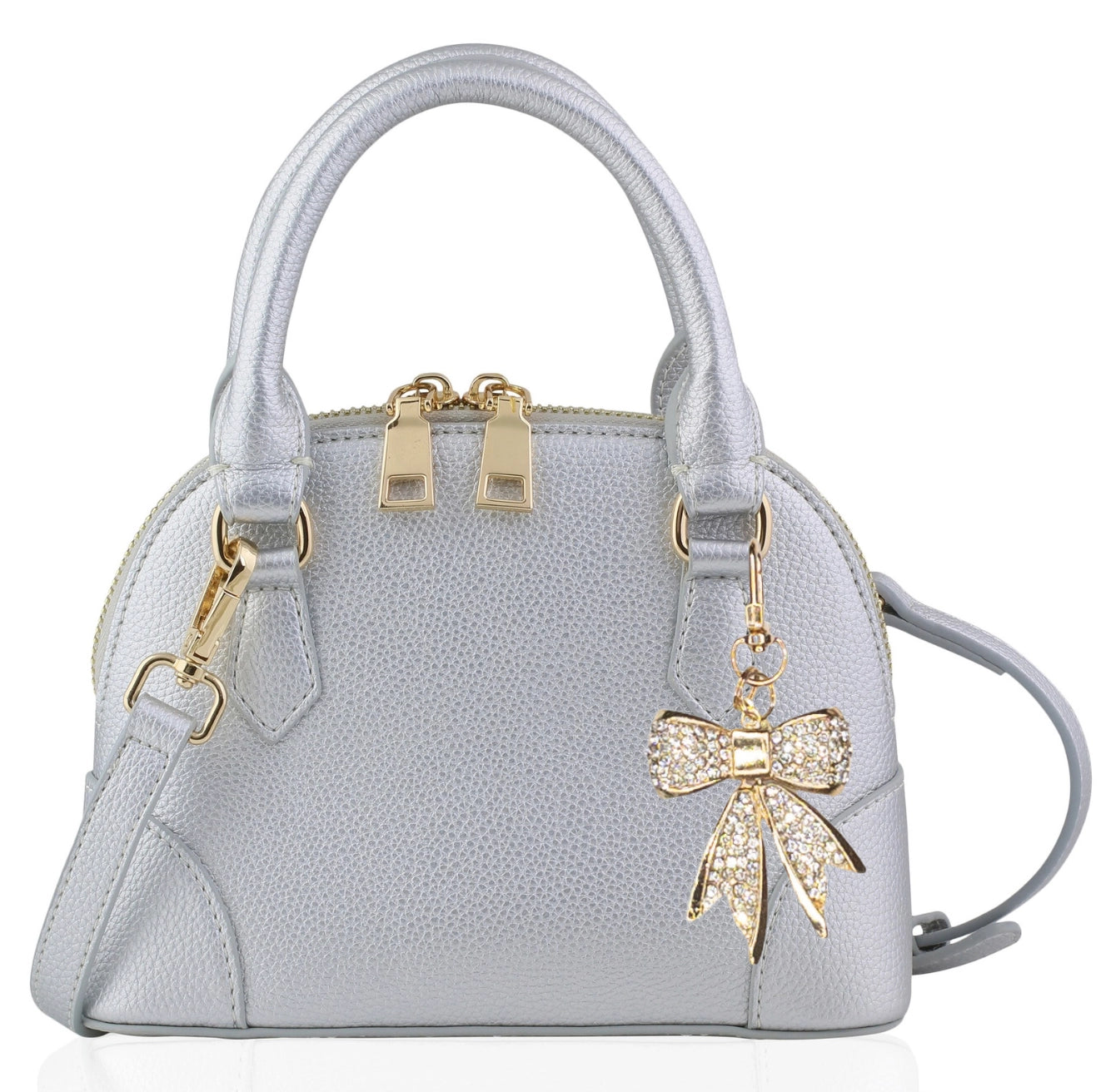 Charlotte Purse: Coco The Gold Bow - Silver