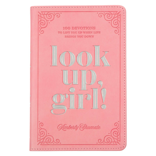 Devotional Look Up, Girl- Faux Leather Cover