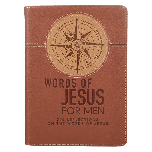 Devotional Words of Jesus for Men- Faux Leather Cover