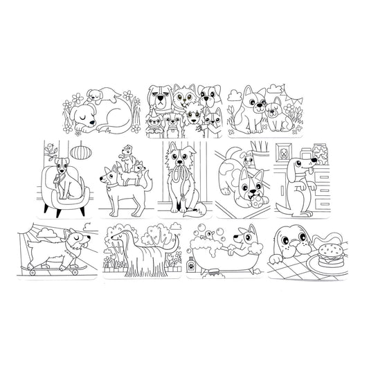 Undercover Art Hidden Patterns Coloring Activity - Dog Days