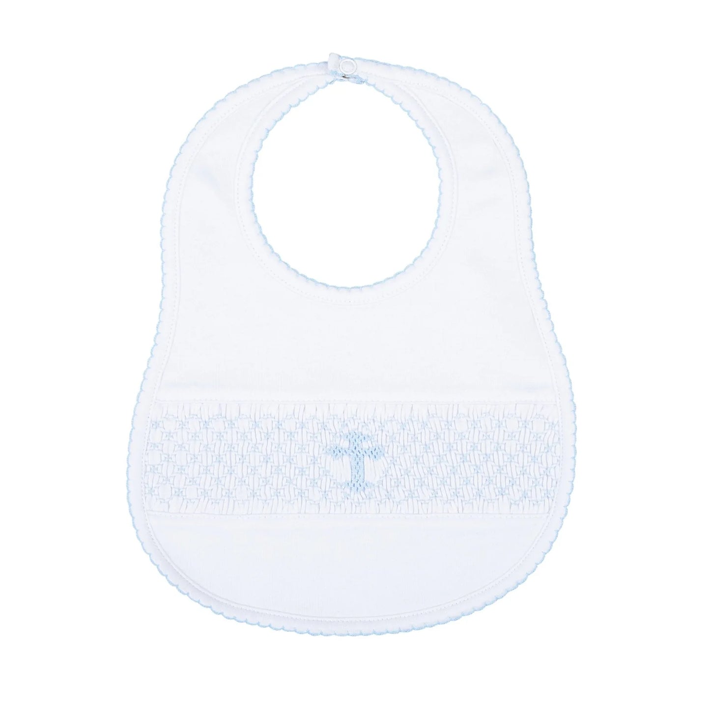 Blessed Smocked Bib - Blue