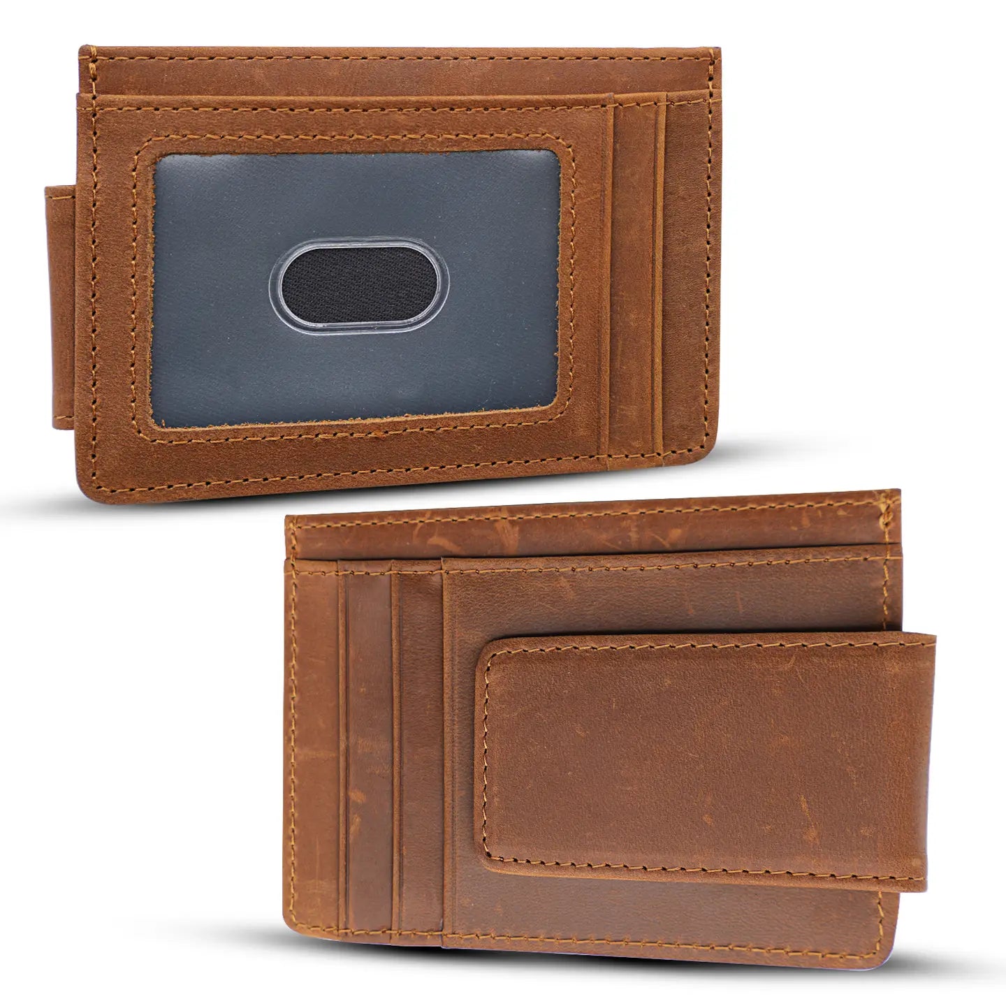 Leather Wallet w/ Magnet Clip