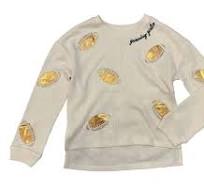 Waffle Long Sleeve Football Applique