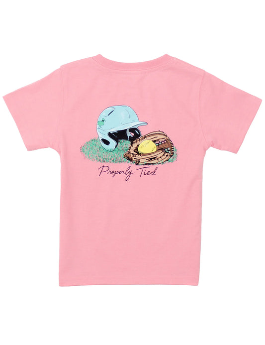 Softball Tee - Light Pink