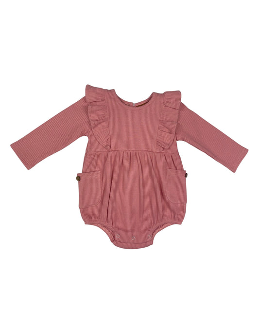 Amelia L/S bubble - Dk Rose