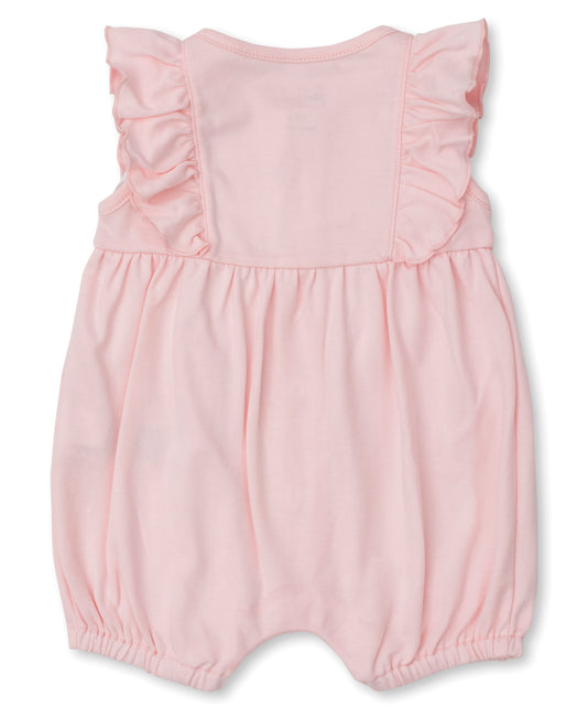 Pink Ruffle Short Playsuit