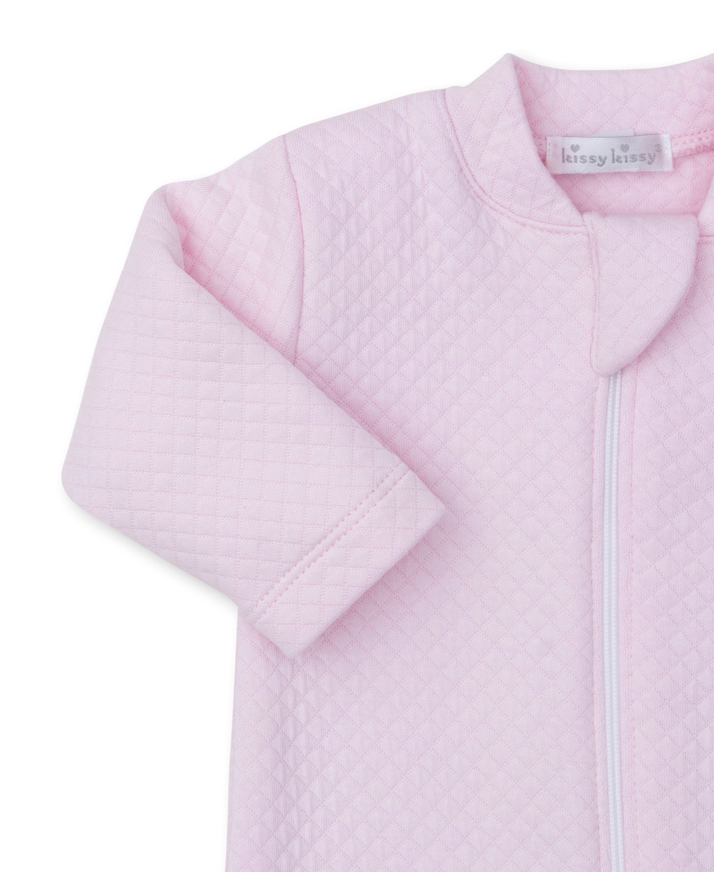 Baby Bear Cub Jacquard Footie - Pink