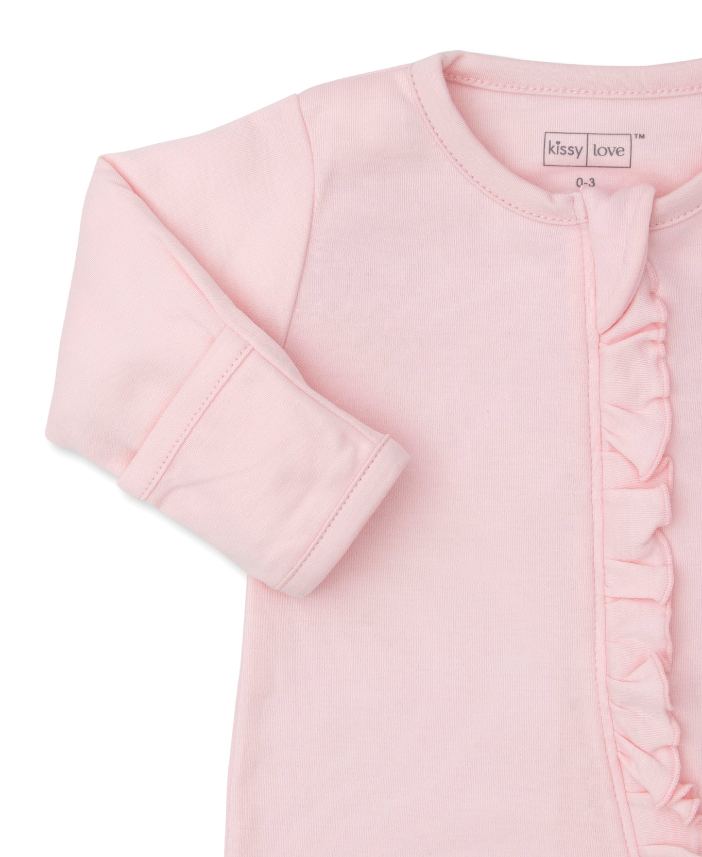 Pink Ruffle Zip Footie