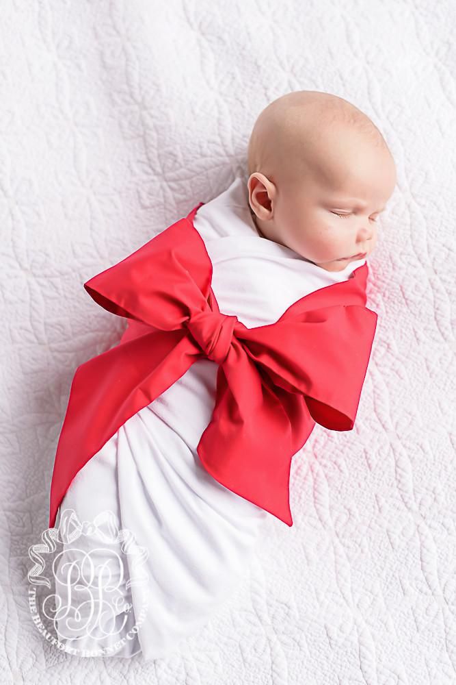 Richmond Red Bow Swaddle