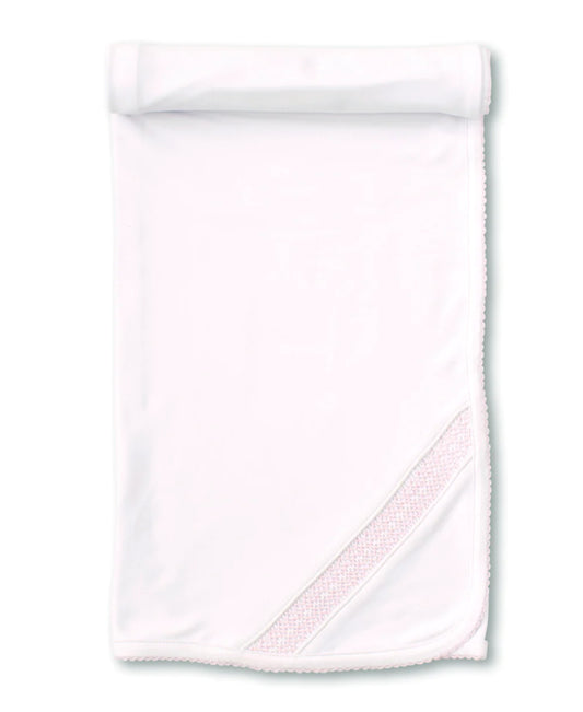 Charmed Smocked Blanket - White/Pink