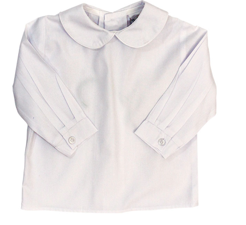 Boys White Button Back Shirt