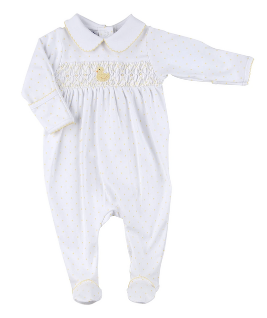 Tiny Duckling Smocked Footie