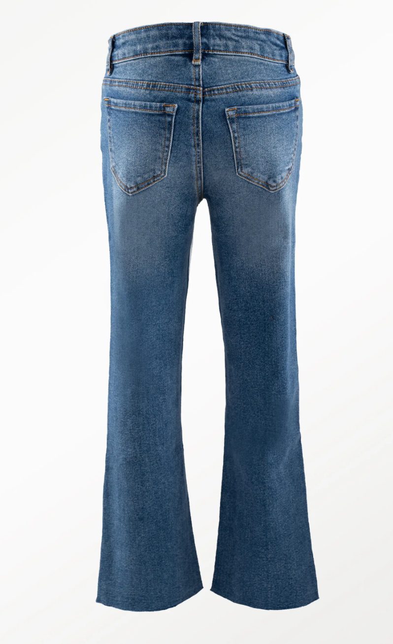 High-Rise Crop Flare Jeans