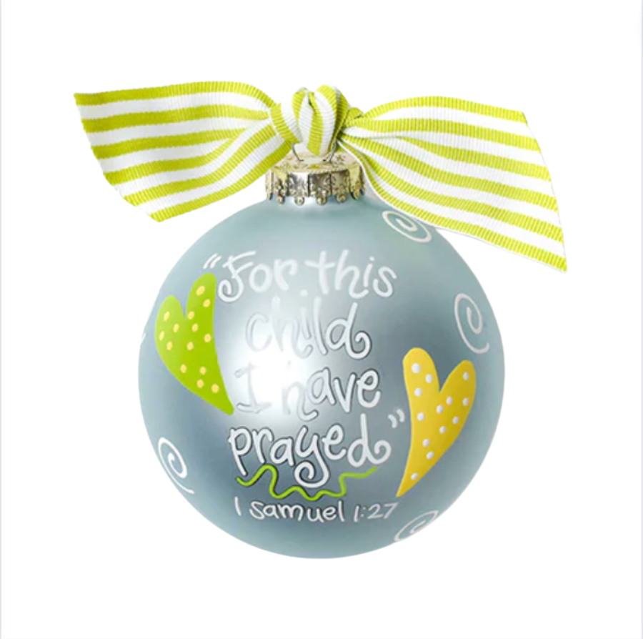 For This Child Ornament, Blue - 100mm