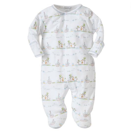 Noah's Print Footie, Blue