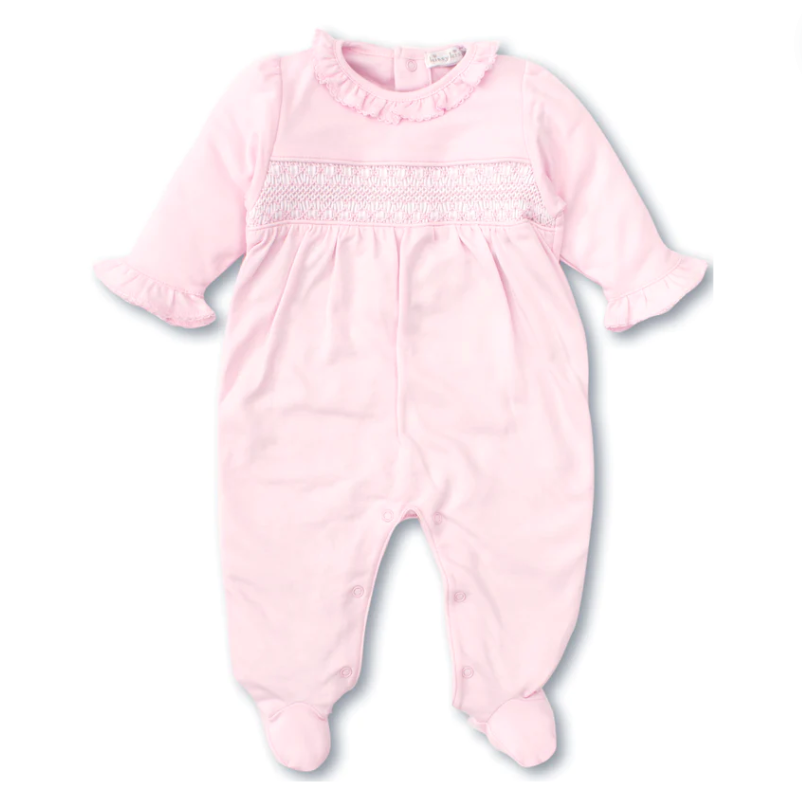 Charmed Smocked Footie - Pink