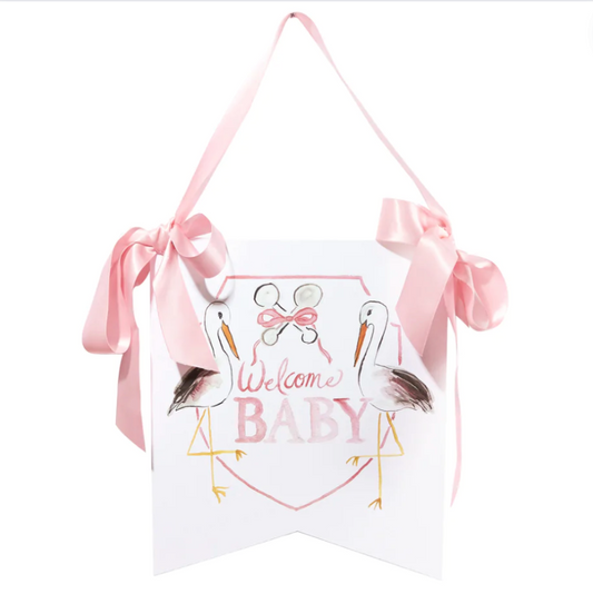 Welcome Baby Stork Hanger