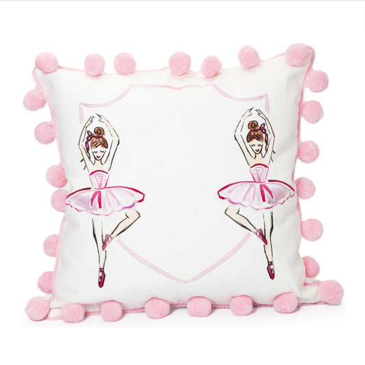 Ballerina Pom Pom Pillow