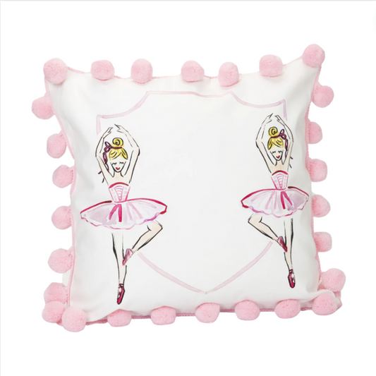 Ballerina Pom Pom Pillow