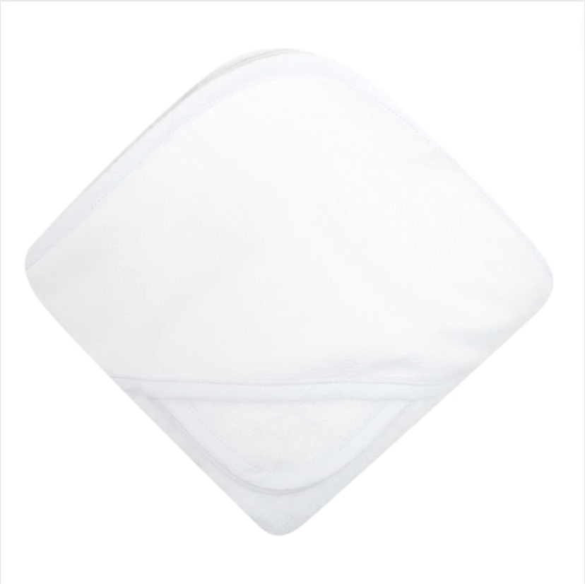 White Seersucker Towel & Washcloth Set