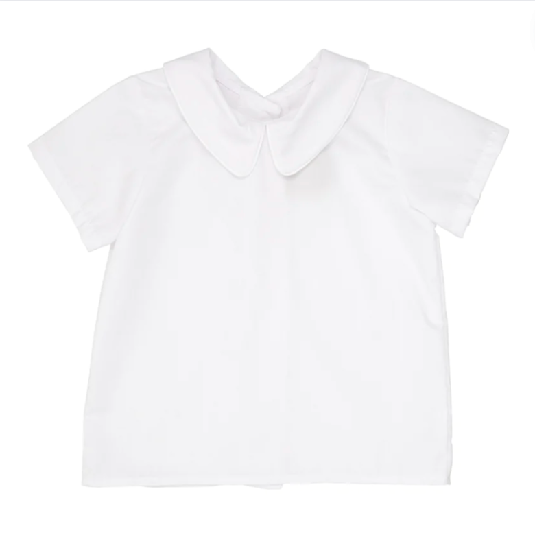 Woven Peter Pan Onesie/Shirt - Worth White