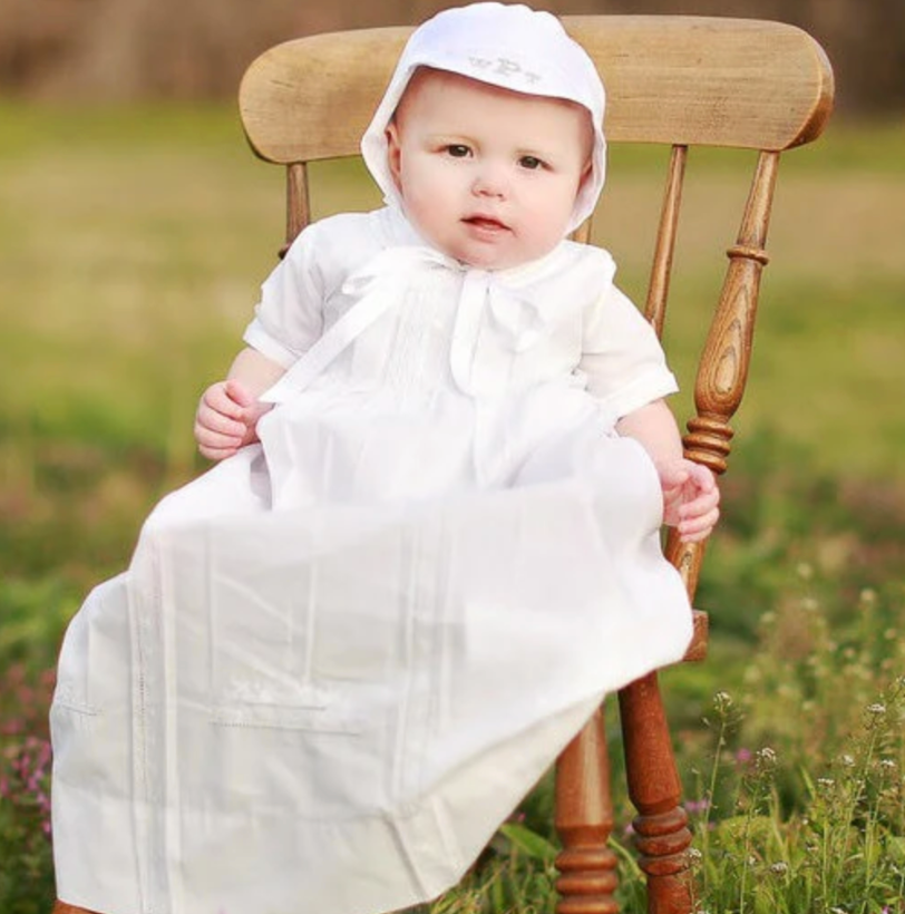 Boys Pleated Christening Gown