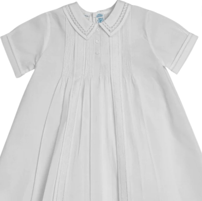 Boys Pleated Christening Gown