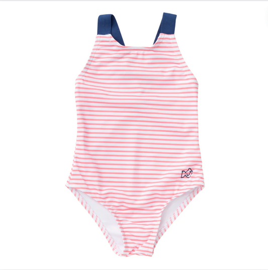 Creek Crossing Swimsuit - Plumeria Stripe