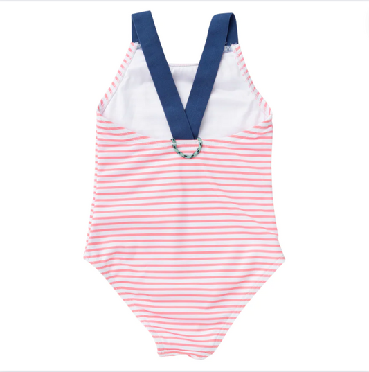 Creek Crossing Swimsuit - Plumeria Stripe