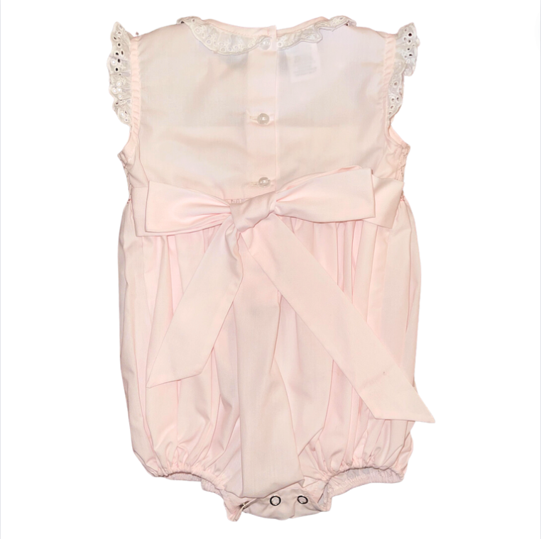 Rosie Smocked Bubble - Light Pink