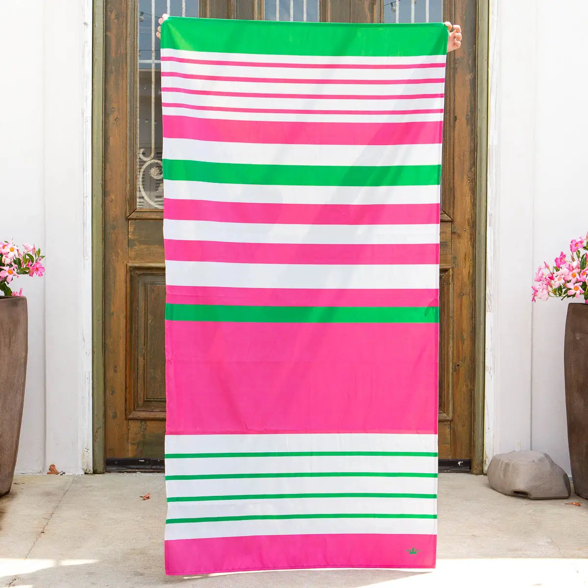 Landry Beach Towel - Pink/Green