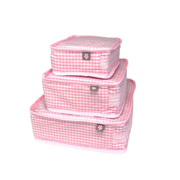 Pink Gingham Stacking Set